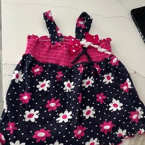Pink and Navy Polka Dot Kids Top